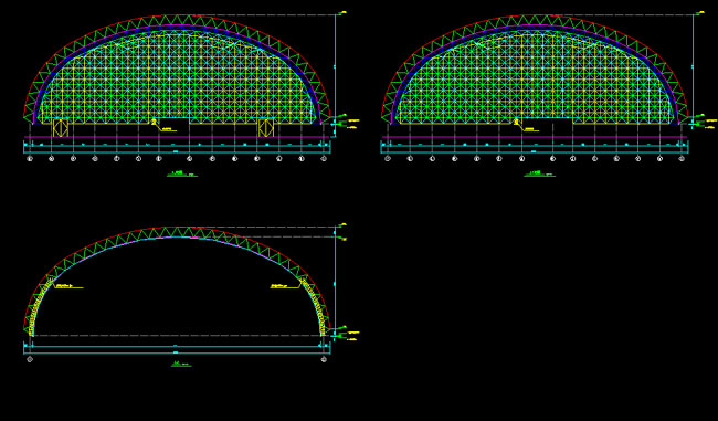 驻马店跨度110米，拱高35_7米煤棚网架